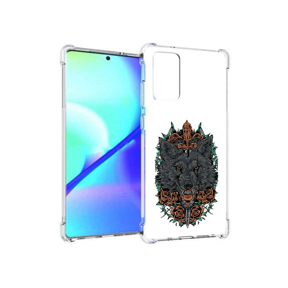 

Чехол MyPads Tocco для Samsung Galaxy Note 20 красивый злой волк (PT152536.527.409), Прозрачный, Tocco