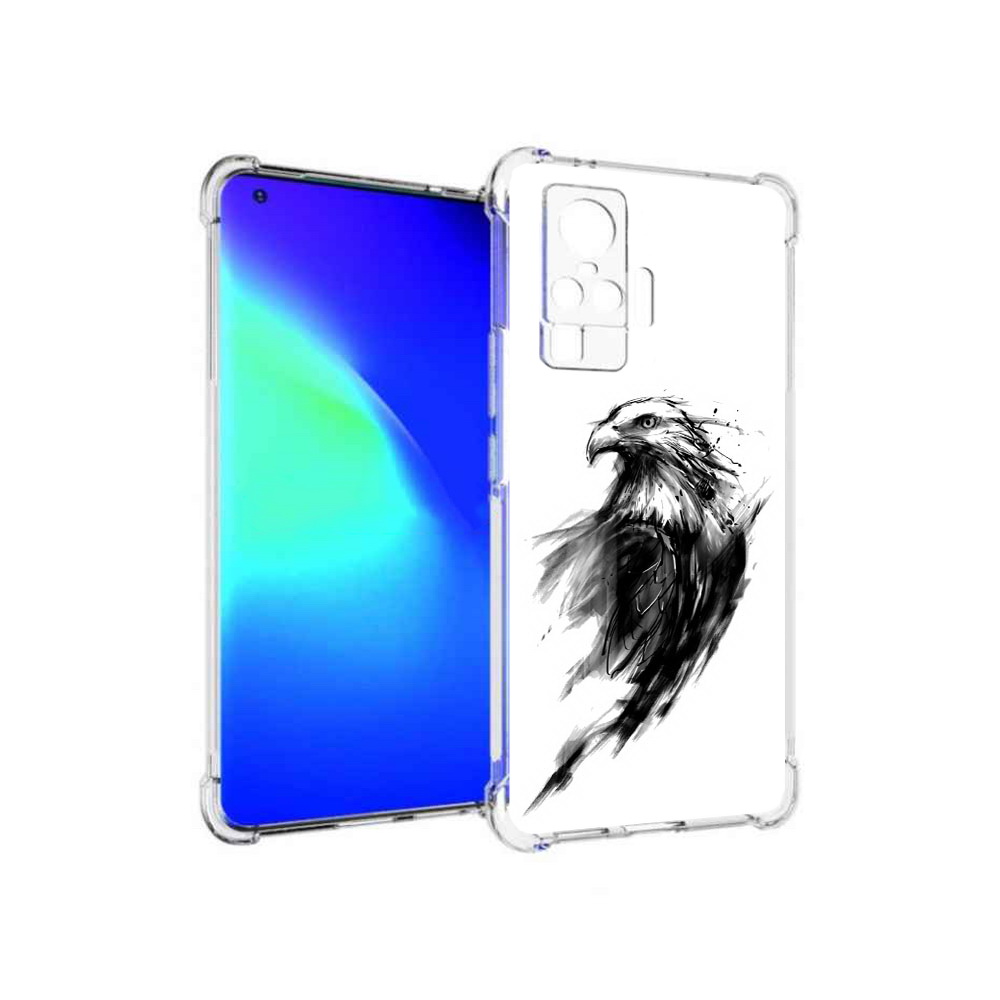 

Чехол MyPads Tocco для Vivo X50 Pro чб птица (PT151209.405.670), Прозрачный, Tocco