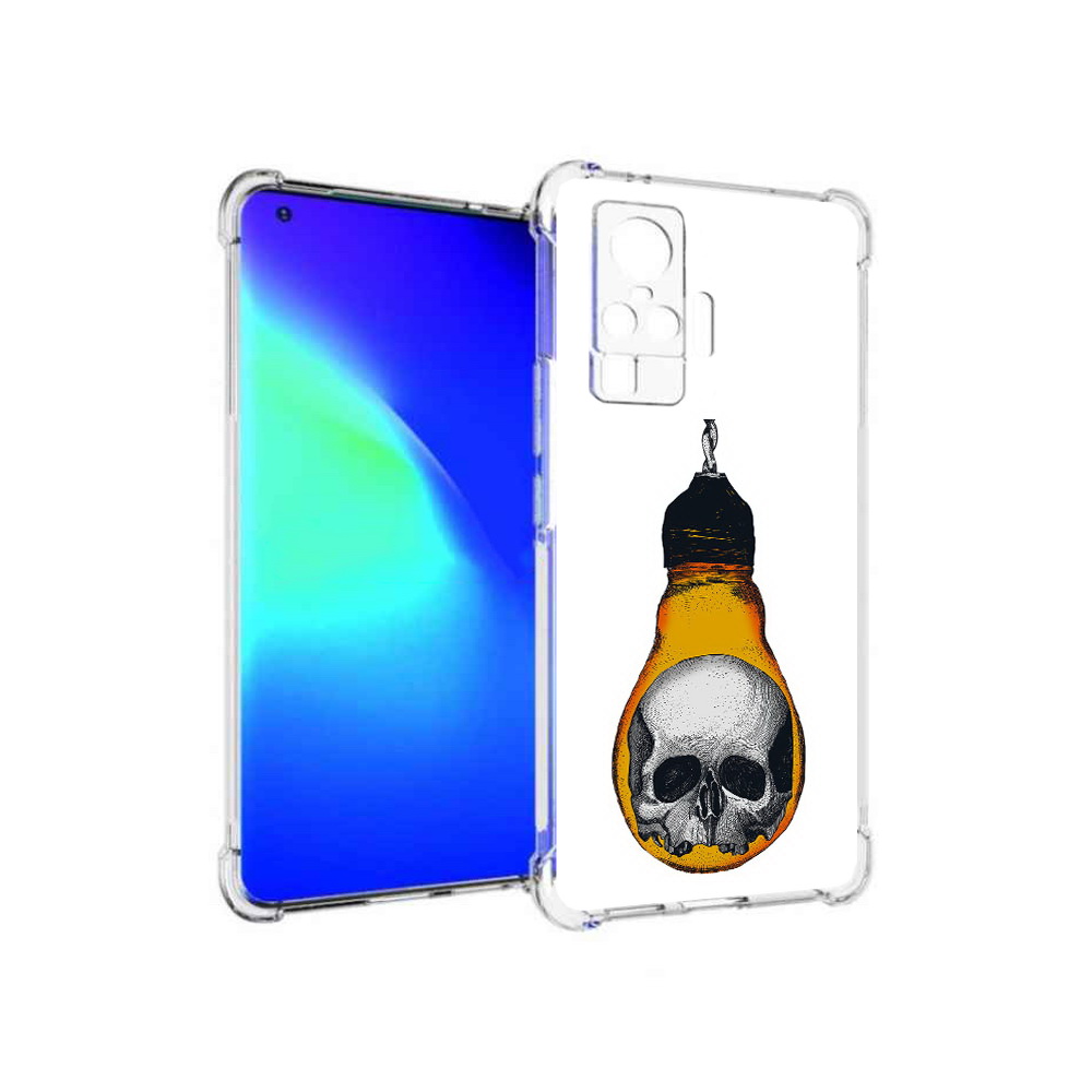 

Чехол MyPads Tocco для Vivo X50 Pro череп в лампочке (PT151209.405.676), Прозрачный, Tocco
