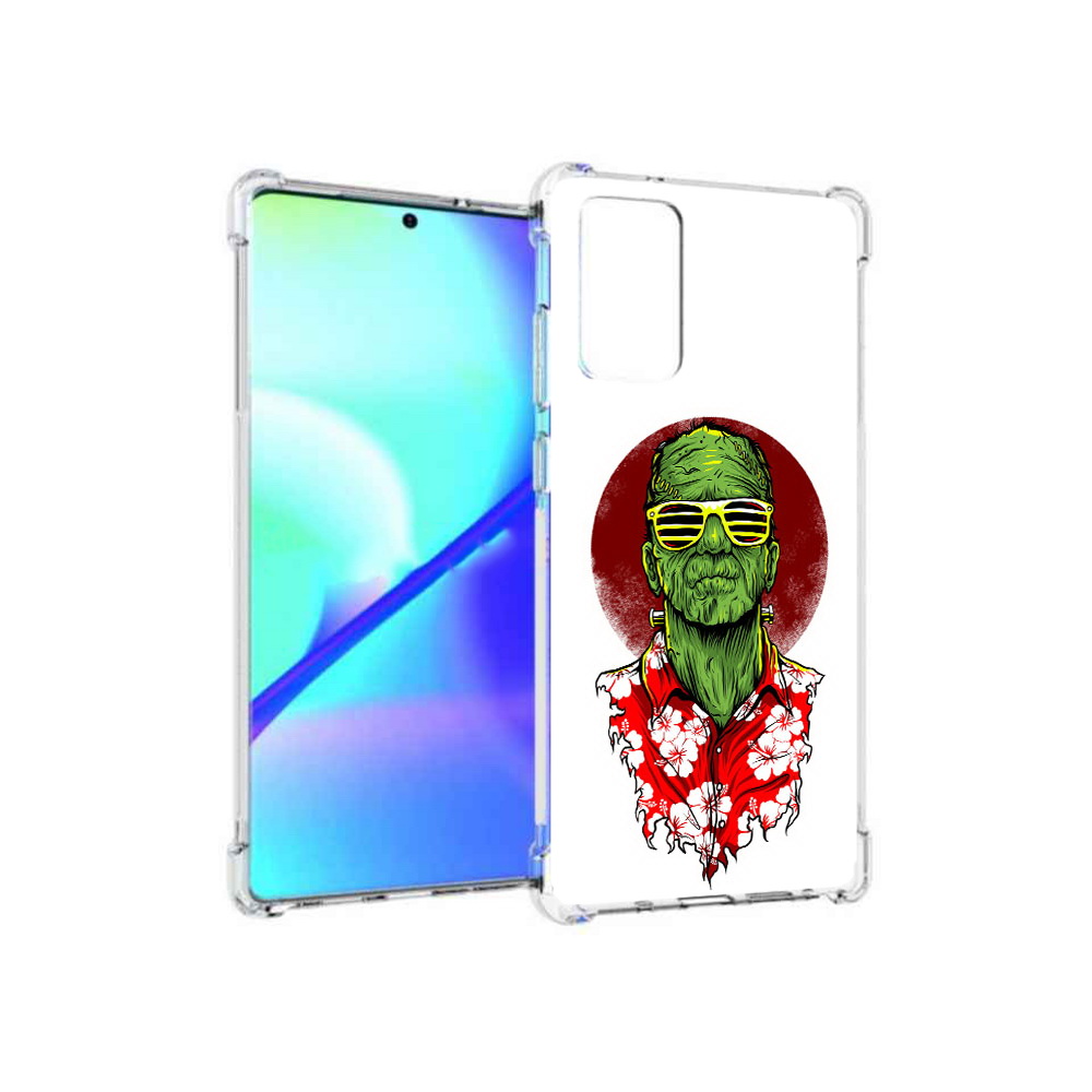 

Чехол MyPads Tocco для Samsung Galaxy Note 20 крутой зеленый мужчина в очках, Прозрачный, Tocco