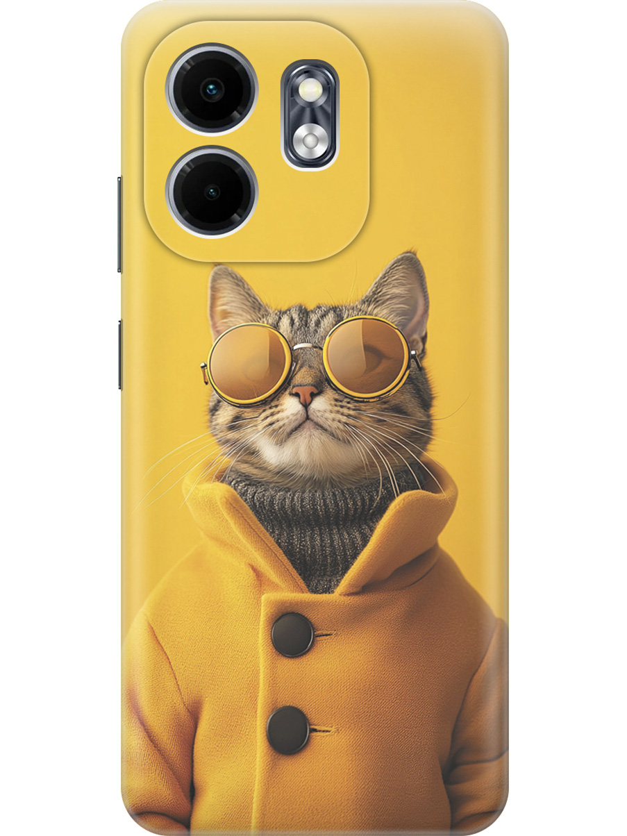 

Силиконовый чехол на Infinix Hot 50i/Smart 9 с принтом "Котик в желтых очках", Прозрачный;желтый;черный, 786719312