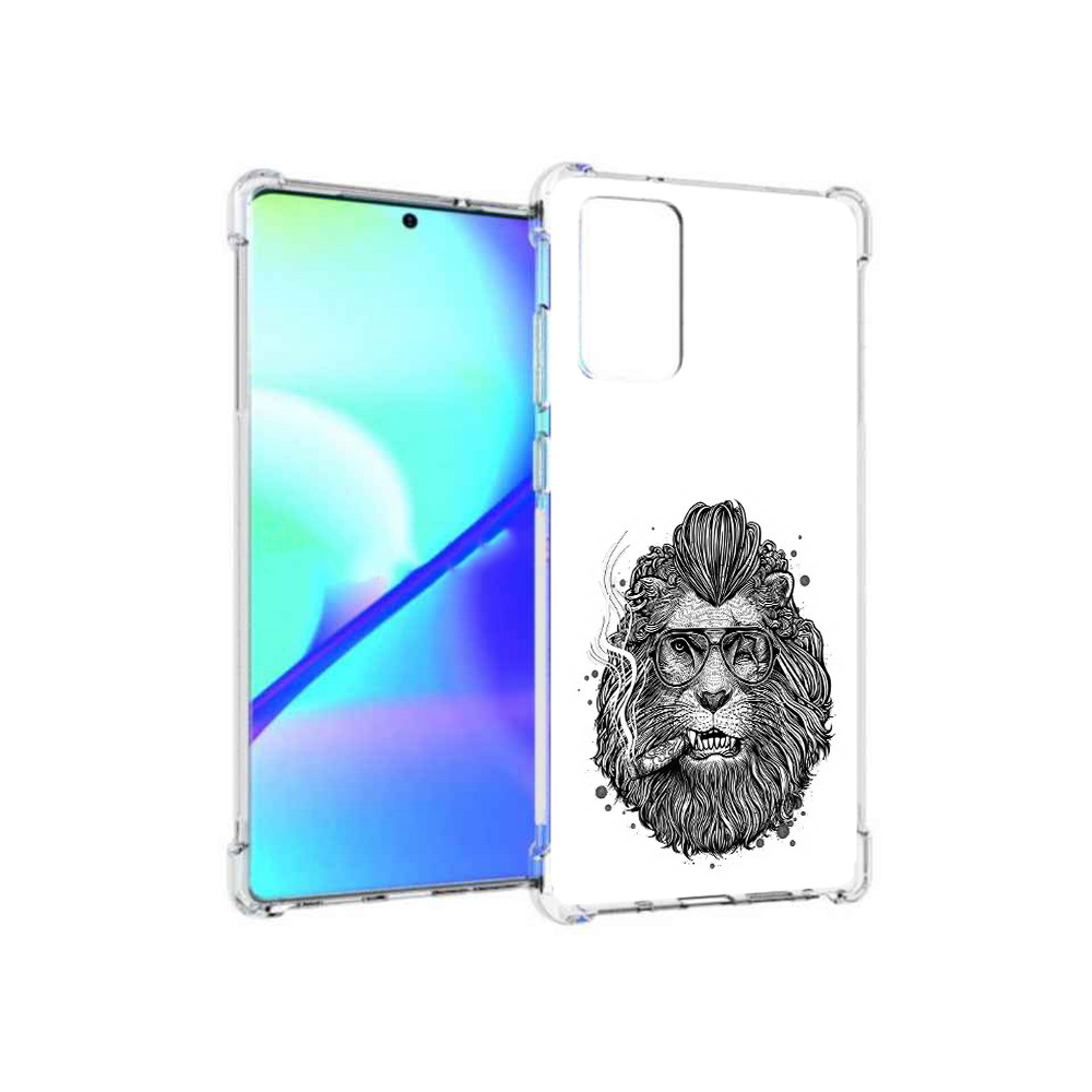 

Чехол MyPads Tocco для Samsung Galaxy Note 20 курящий лев (PT152536.527.432), Прозрачный, Tocco
