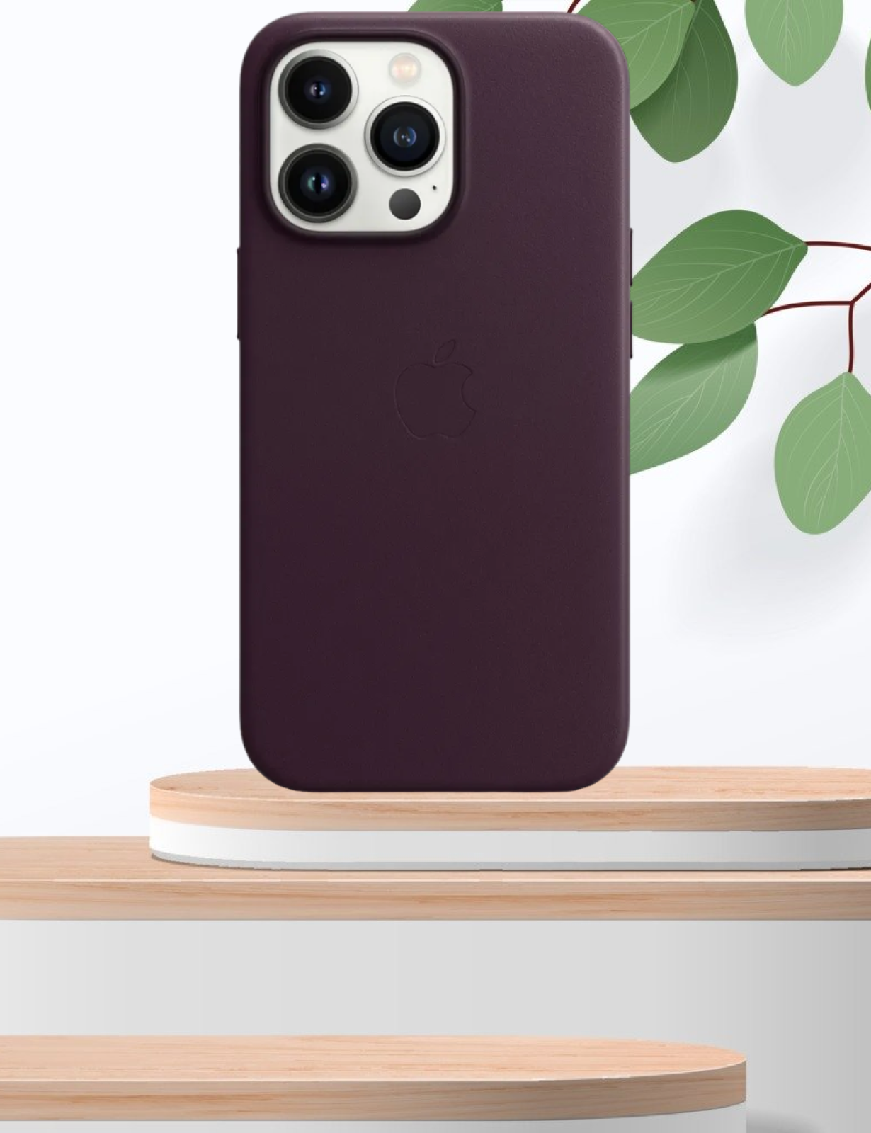 

Кожанный чехол Leather Case MagSafe Apple iPhone 15 PRO MAX MULBERRY/ фиолетовый, Apple iPhone 15 PRO MAX