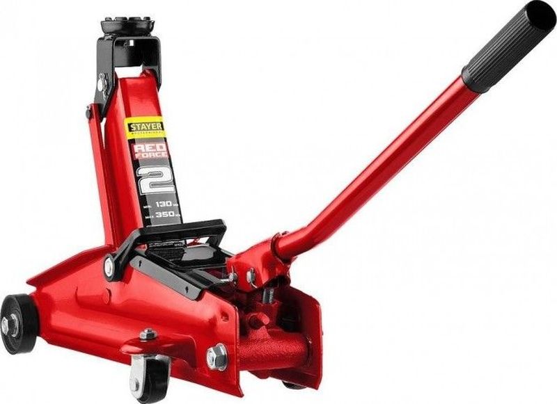 

Домкрат Stayer R-28 RED FORCE 43153-2 подкатной для легковых а/м 2т 130-350мм, Красный