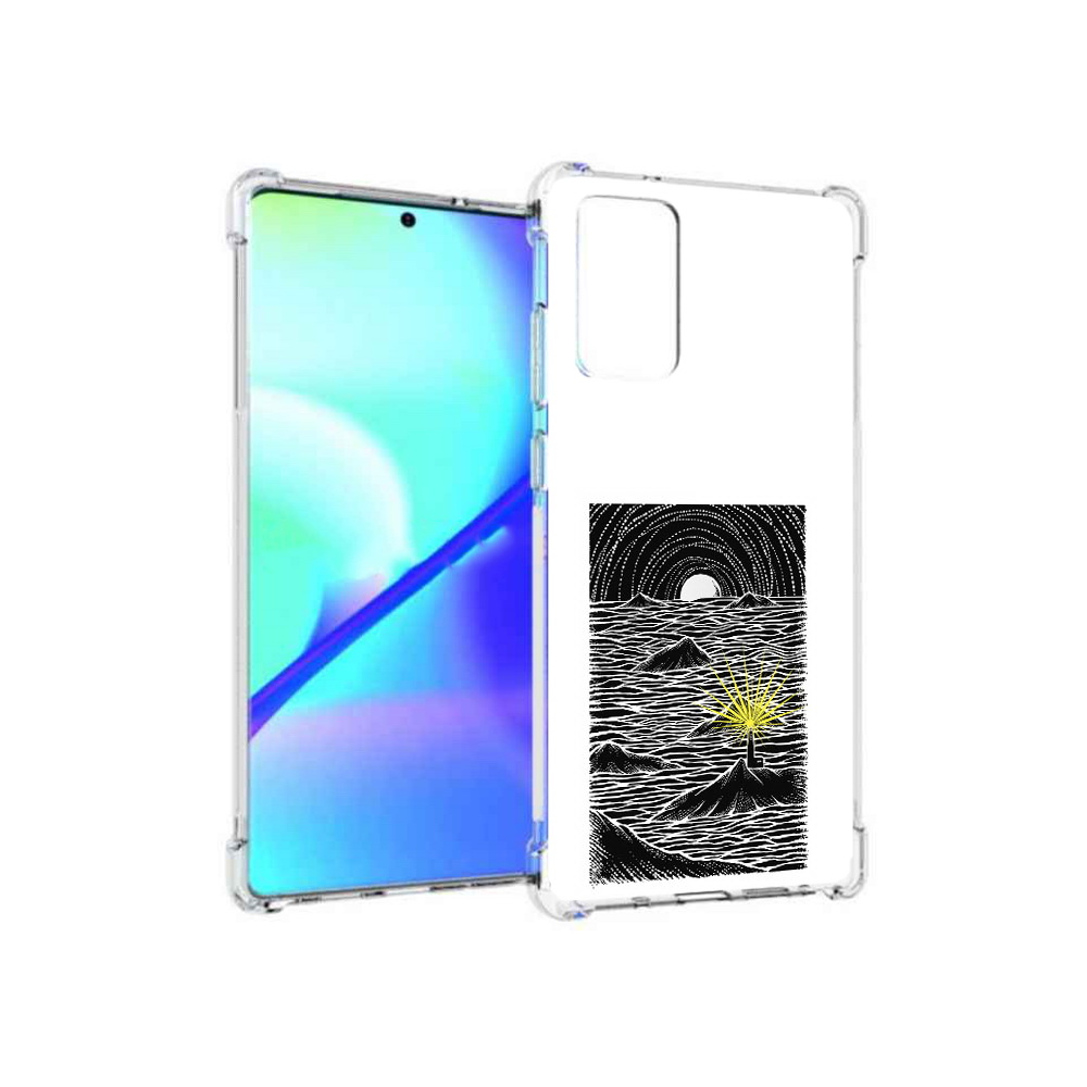 

Чехол MyPads Tocco для Samsung Galaxy Note 20 маяк в черно белом море (PT152536.527.460), Прозрачный, Tocco
