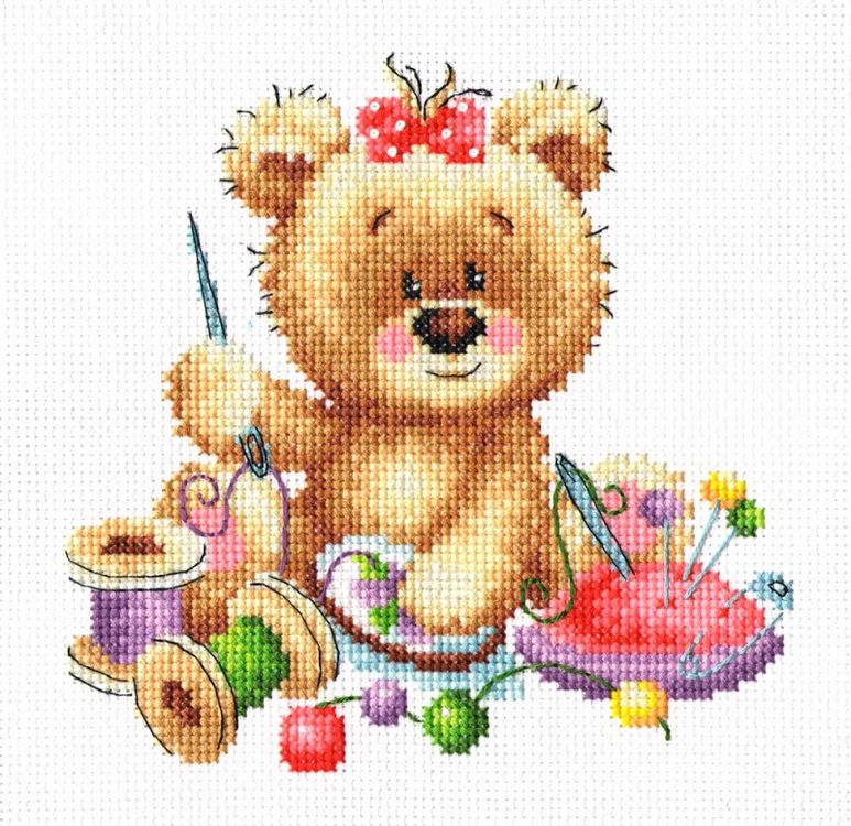 фото Набор для вышивания многоцветница «мишкино рукоделие. вышивание» мкн 36-14