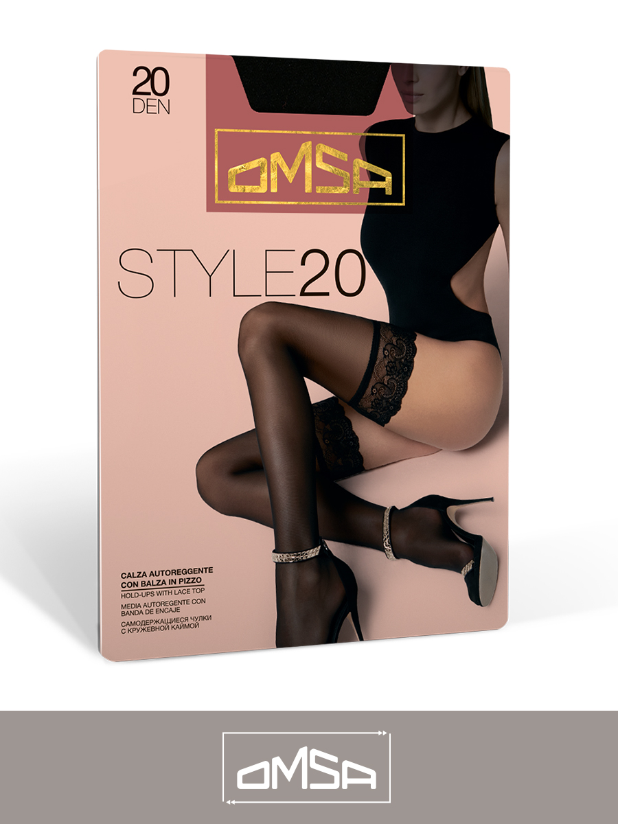 

Чулки женские Omsa aut.STYLE 20 черные 3, Черный, aut.STYLE 20