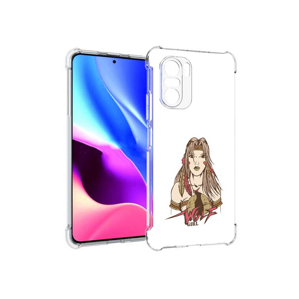 

Чехол MyPads Tocco для Xiaomi Redmi K40 девушка волк (PT158239.260.306), Прозрачный, Tocco
