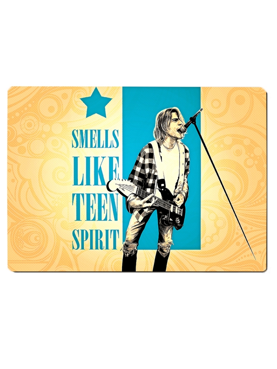 фото Коврик для мыши smells like teen spirit оранж drabs