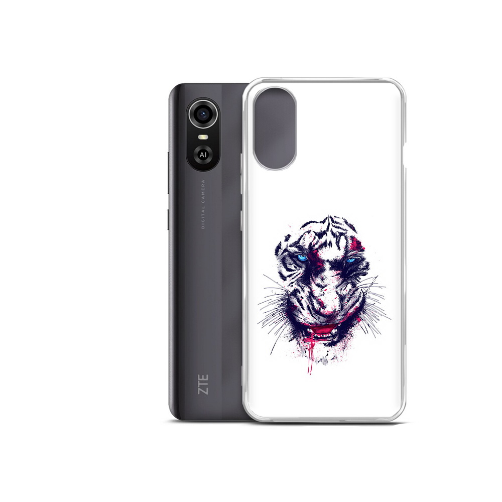 

Чехол MyPads Tocco для ZTE Blade A31 Plus безумный тигр (PT226943.475.228), Прозрачный, Tocco