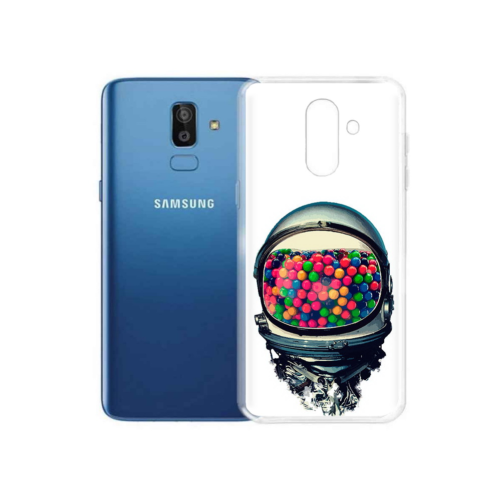 

Чехол MyPads Tocco для Samsung Galaxy J8 шлем космонавта (PT226929.592.700), Прозрачный, Tocco