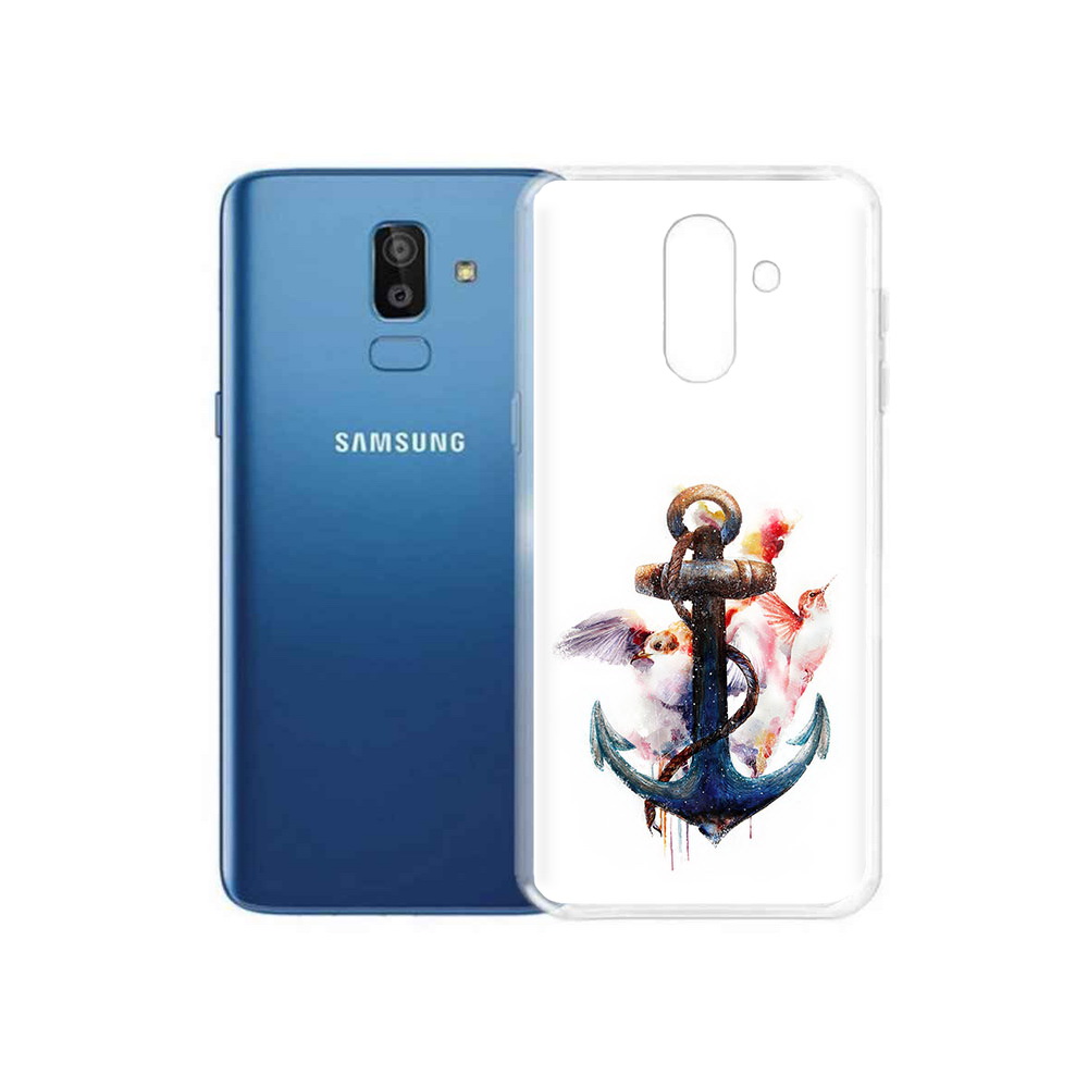 

Чехол MyPads Tocco для Samsung Galaxy J8 якорь с птицами (PT226929.592.703), Прозрачный, Tocco