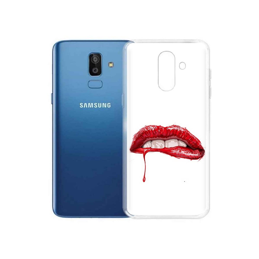 

Чехол MyPads Tocco для Samsung Galaxy J8 яркие красные губы (PT226929.592.706), Прозрачный, Tocco