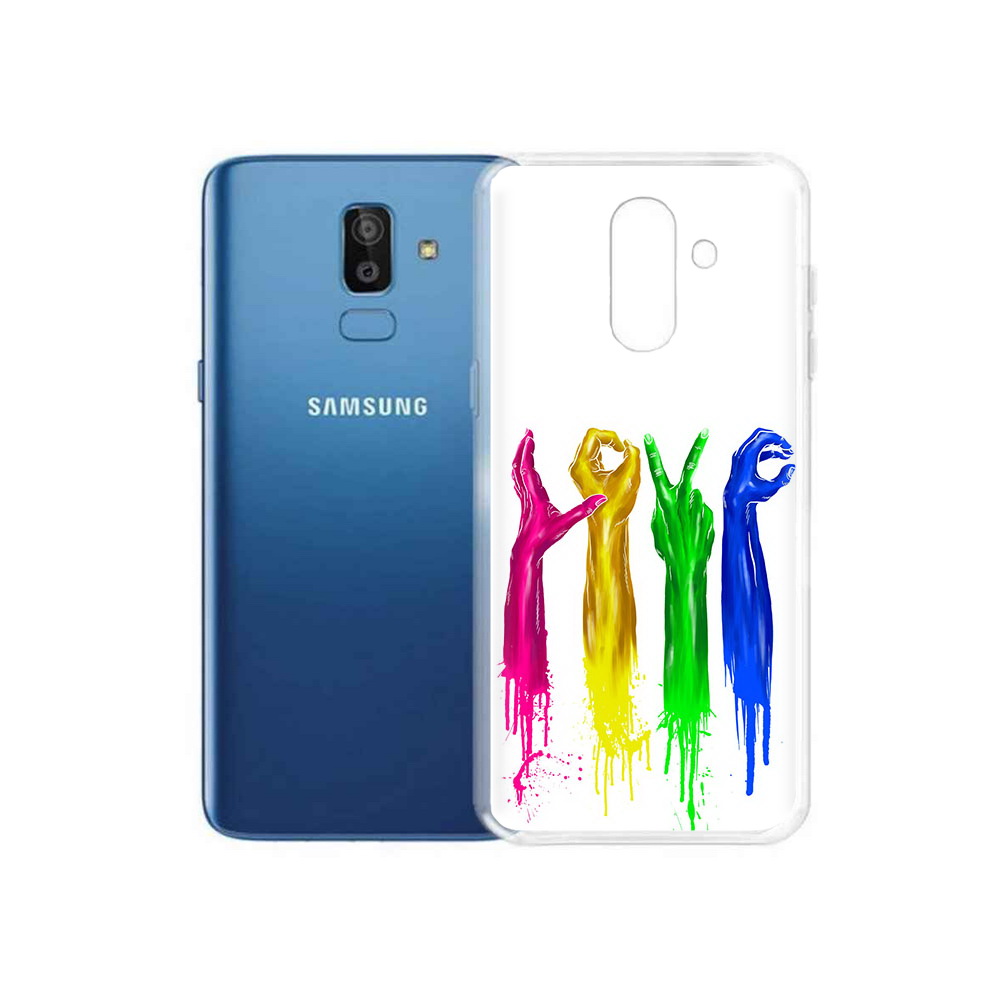 

Чехол MyPads Tocco для Samsung Galaxy J8 яркие руки love (PT226929.592.707), Прозрачный, Tocco