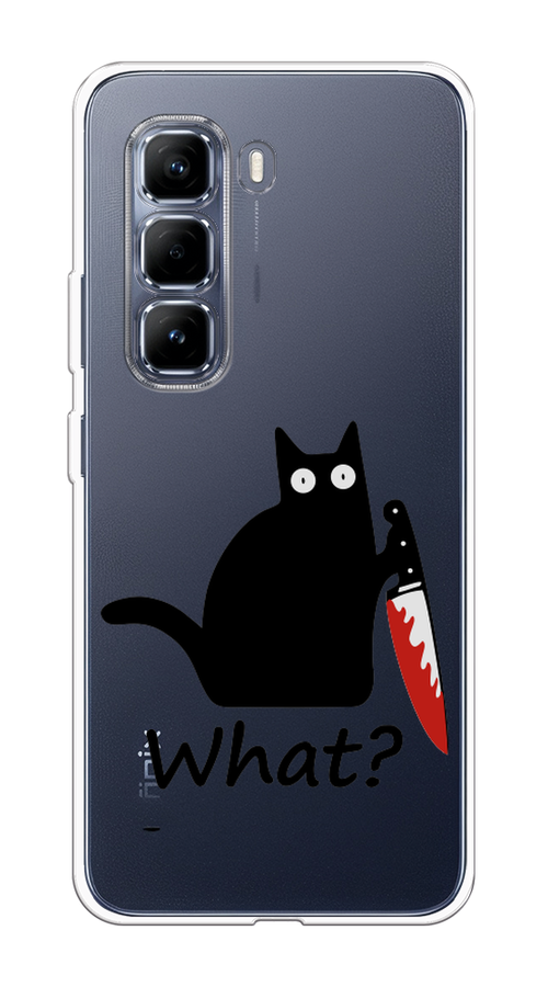 

Чехол на Infinix Hot 50 Pro Котик с ножом, Черный;красный, 3106950-1