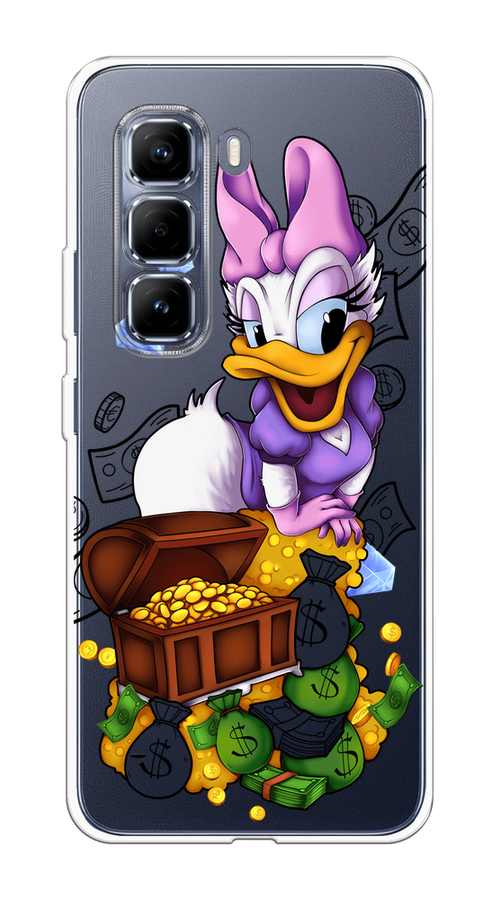 

Чехол на Infinix Hot 50 Pro Rich Daisy Duck, Коричневый;белый;фиолетовый, 3106950-1