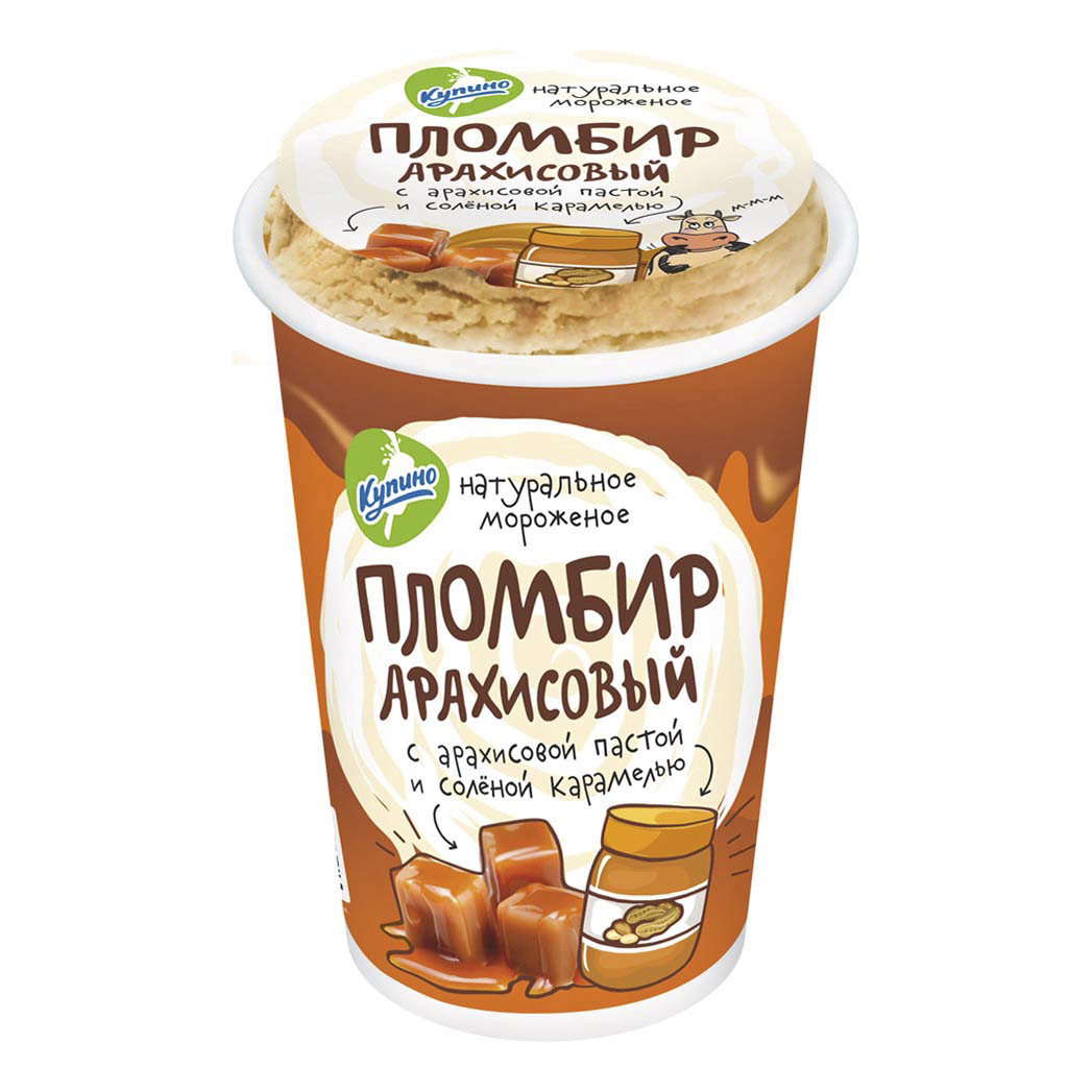 

Мороженое пломбир Купино арахисовая паста и соленая карамель 70 г