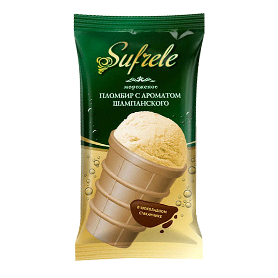 

Мороженое Sufrele пломбир с ароматом шампанского
