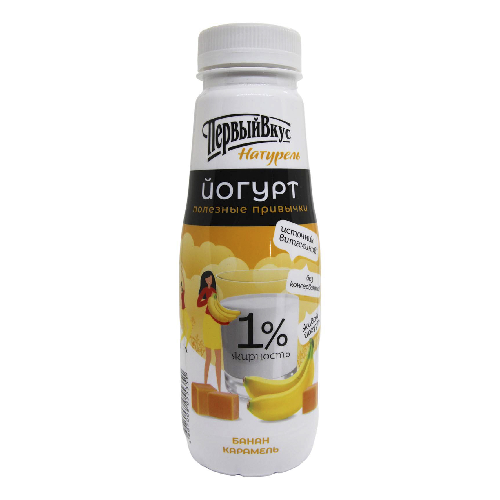 

Йогурт Первый вкус карамель-банан 1% 290 г