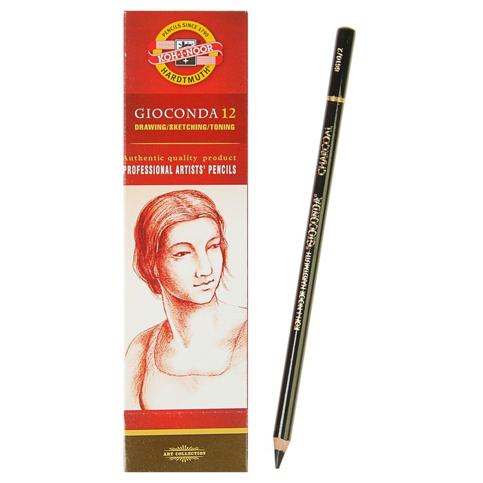 

Уголь в карандаше 4.2 мм Koh-i-Noor GIOCONDA 8810/2, Charcoal 4.2, средний