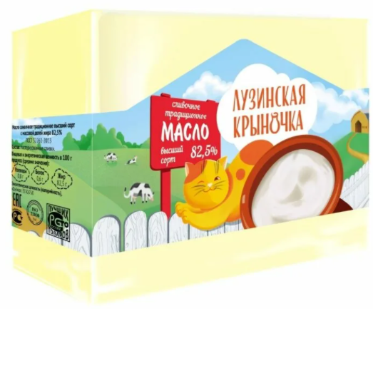 фото Масло сливочное лузинская крыночка традиционное 82,5% 200 г