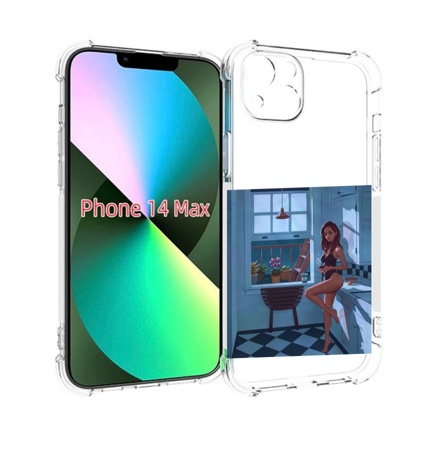 

Чехол MyPads девушка-на-кухне для iPhone 14 Plus (6.7), Прозрачный, Tocco