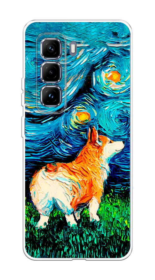 

Чехол на Infinix Hot 50 Pro Plus Корги звёздная ночь, Коричневый;белый;зеленый, 3107050-1