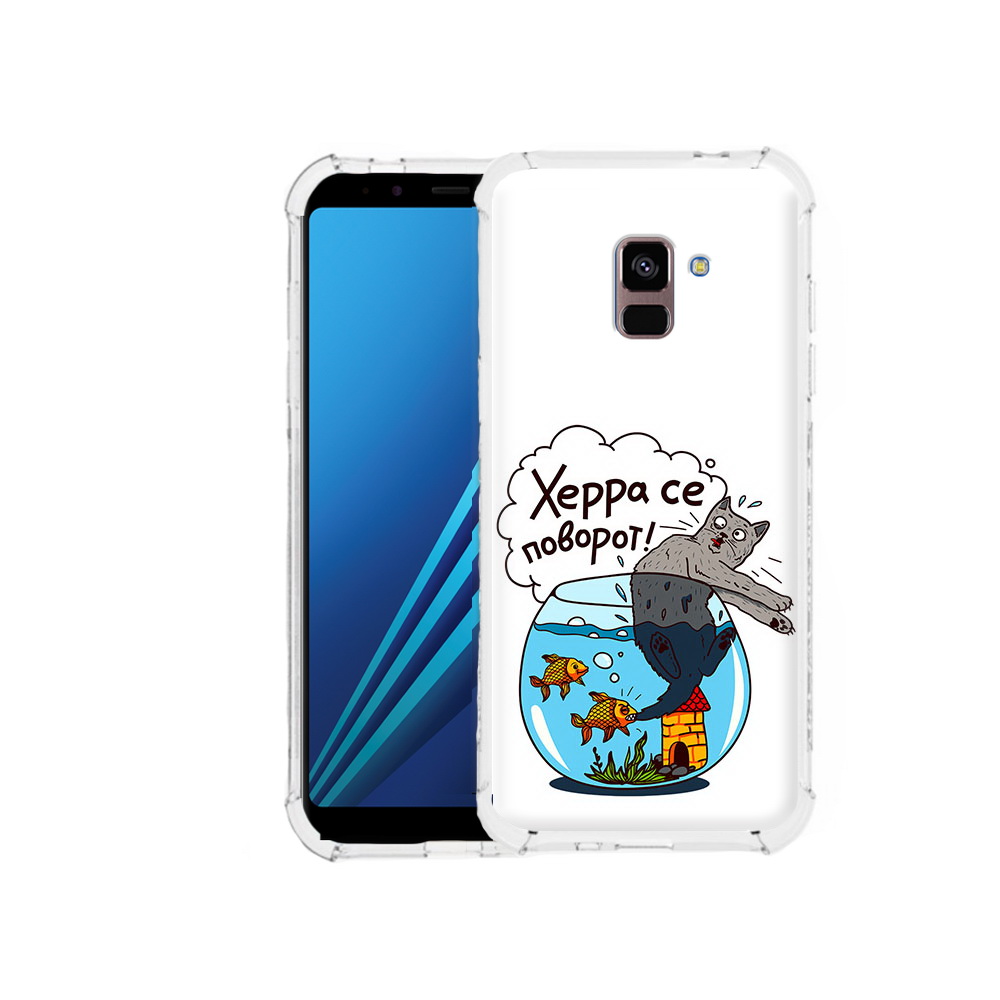 

Чехол MyPads Tocco для Samsung Galaxy A8 Plus Рыбы с котом (PT119249.593.149), Tocco