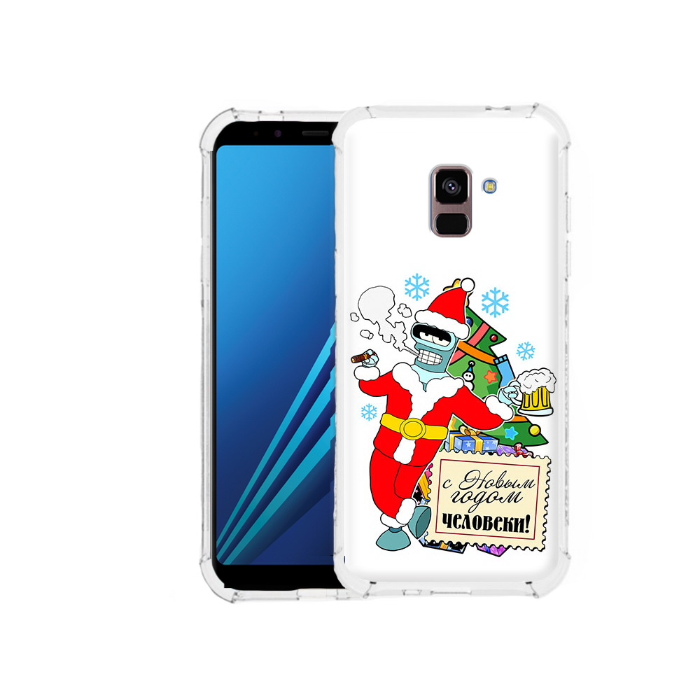

Чехол MyPads Tocco для Samsung Galaxy A8 Plus С новым годом человеки (PT119249.593.150), Tocco