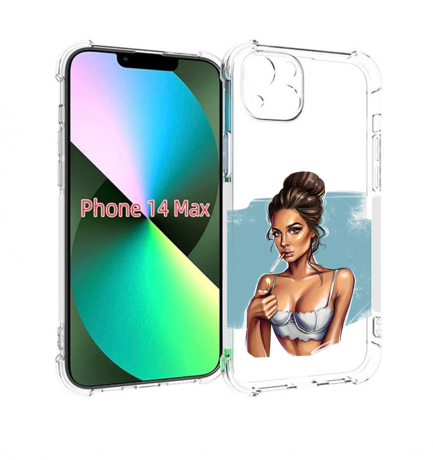 

Чехол MyPads девушка-с-зажигалкой для iPhone 14 Plus (6.7), Прозрачный, Tocco