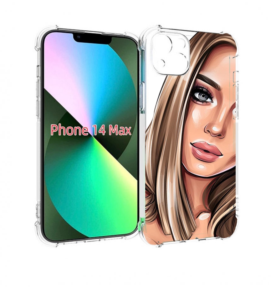 

Чехол MyPads девушка-с-каре женский для iPhone 14 Plus (6.7), Прозрачный, Tocco