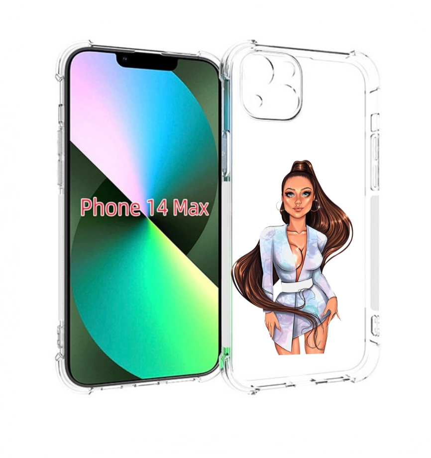

Чехол MyPads девушка-с-очень-длинными-волосами женский для iPhone 14 Plus (6.7), Прозрачный, Tocco