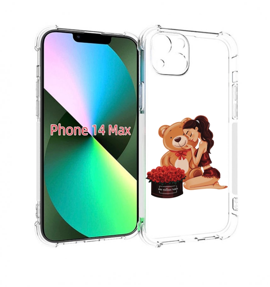 

Чехол MyPads девушка-с-подарками женский для iPhone 14 Plus (6.7), Прозрачный, Tocco