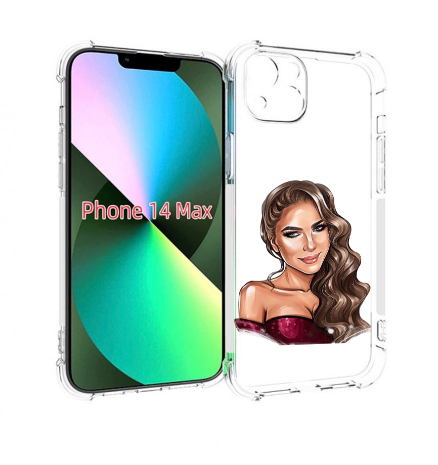 

Чехол MyPads девушка-с-улыбкой женский для iPhone 14 Plus (6.7), Прозрачный, Tocco