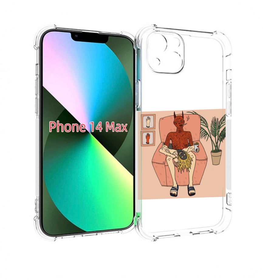 

Чехол MyPads девушка-сняла-кожу для iPhone 14 Plus (6.7), Прозрачный, Tocco