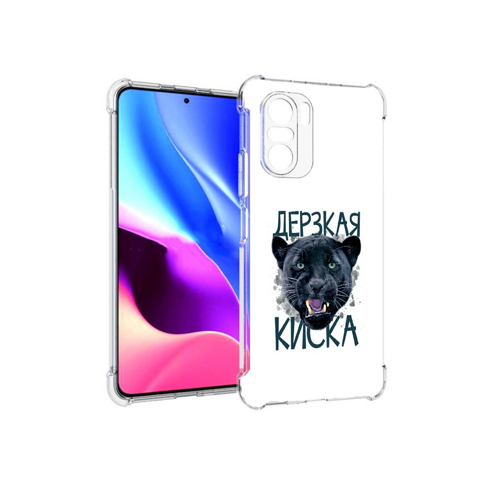 

Чехол MyPads Tocco для Xiaomi Redmi K40 дерзкая киска (PT158239.260.319), Прозрачный, Tocco