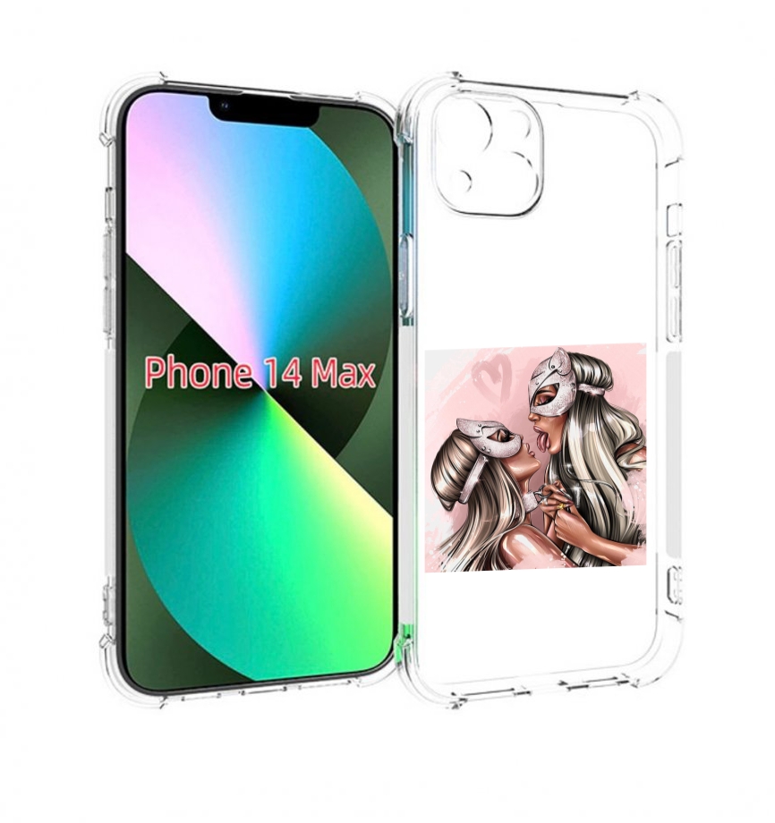 

Чехол MyPads девушки-поцелуй женский для iPhone 14 Plus (6.7), Прозрачный, Tocco