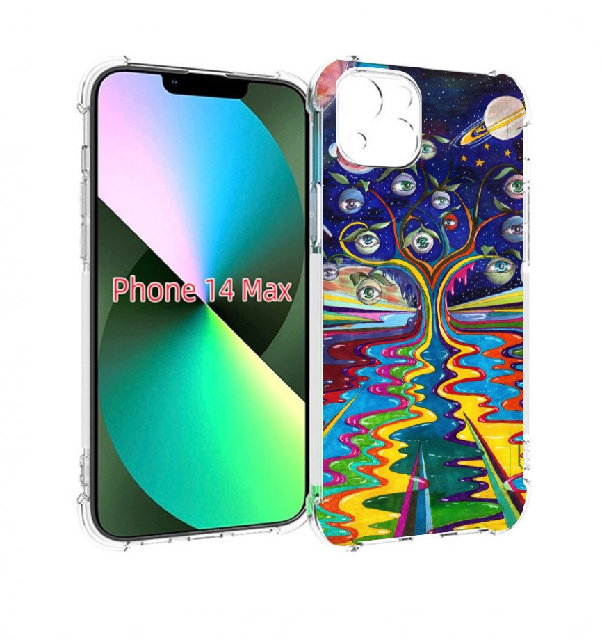 

Чехол MyPads дерево с глазами акварель для iPhone 14 Plus (6.7), Прозрачный, Tocco