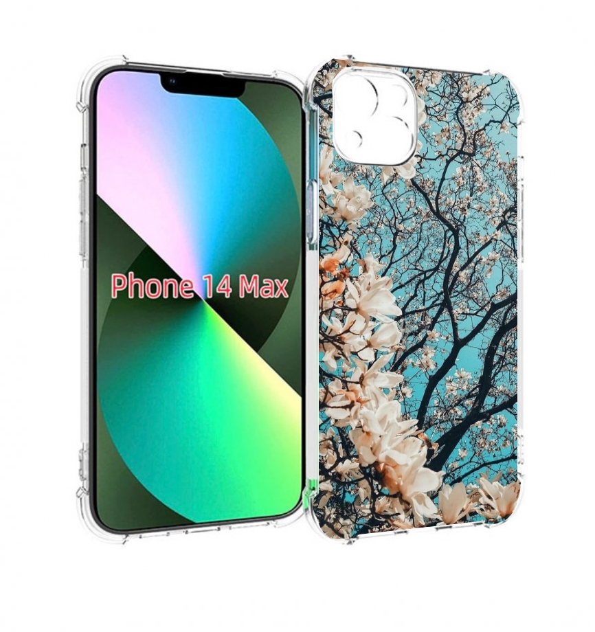 

Чехол MyPads дерево-с-цветочками для iPhone 14 Plus (6.7), Прозрачный, Tocco