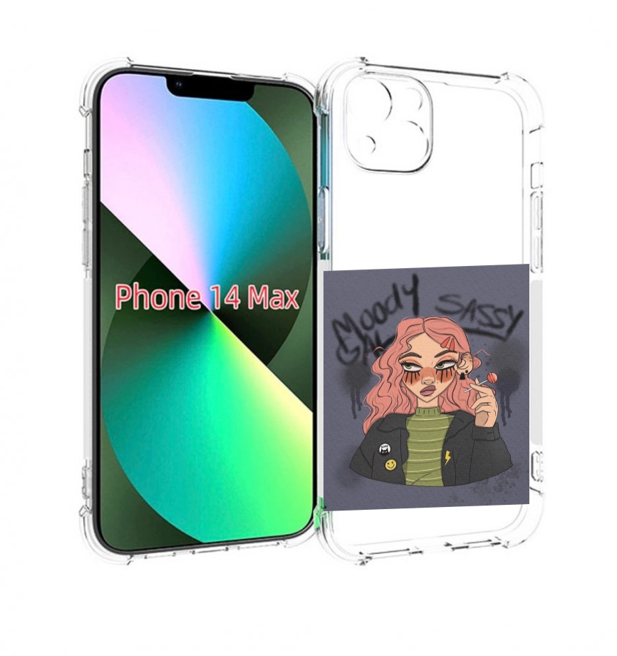 

Чехол MyPads дерзкое-настроение женский для iPhone 14 Plus (6.7), Прозрачный, Tocco