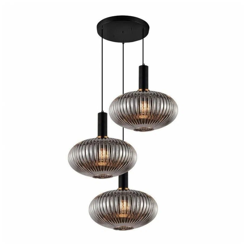 Подвесная люстра Lumina Deco Floril LDP 1216-3 GY+BK