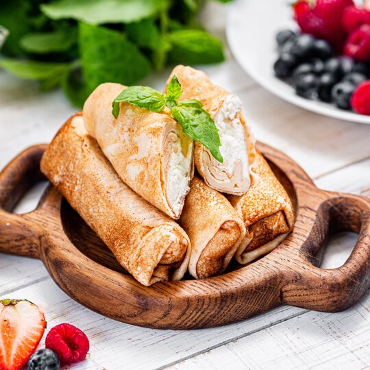 

Блинчики ВкусВилл Айс с творогом 380 г