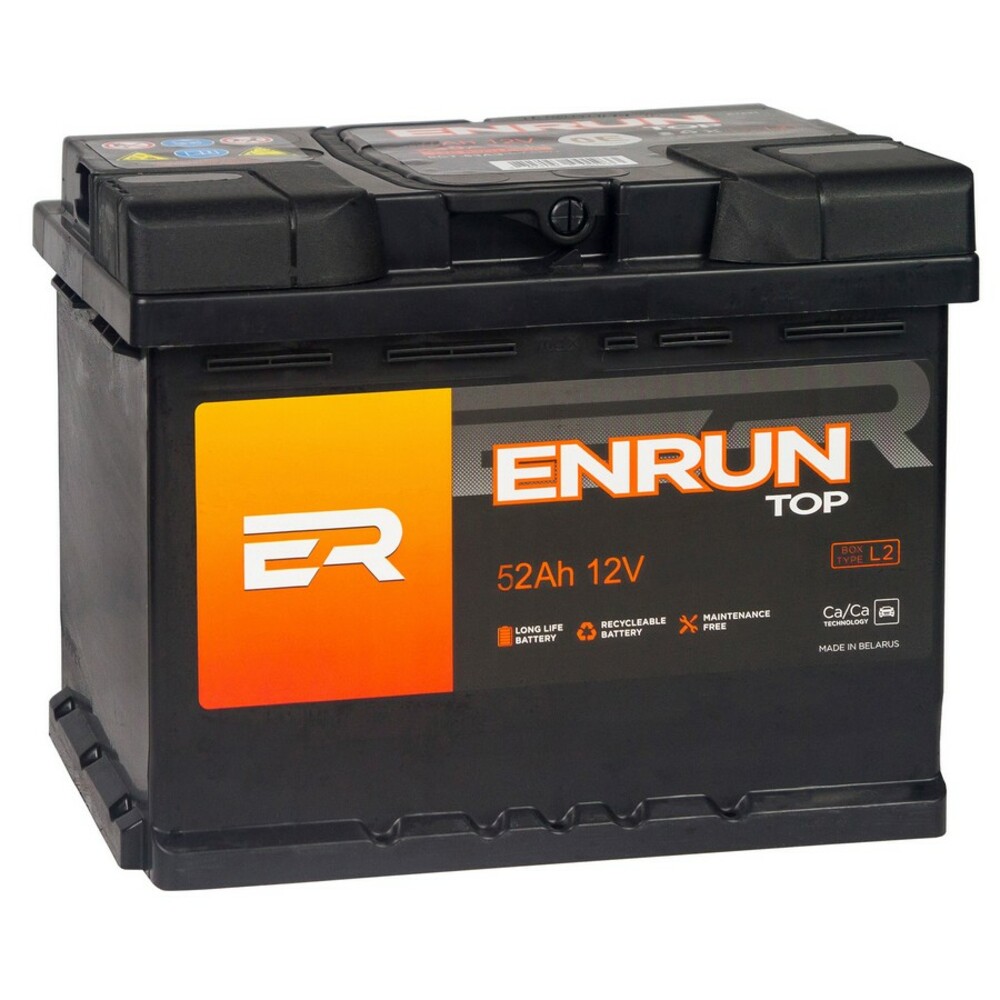 Аккумулятор ENRUN TOP 52 А/ч обратная R+ L2 207х175х175 EN480 А