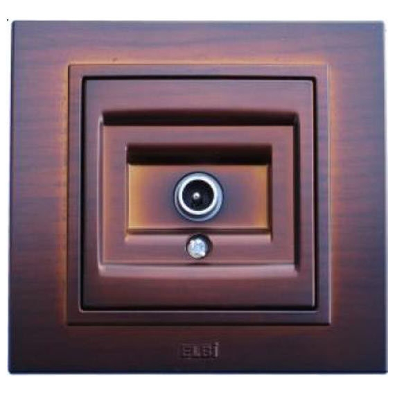 

Розетка ТВ Еl-bi 500-012900-272 Zena темный орех проходная, Коричневый
