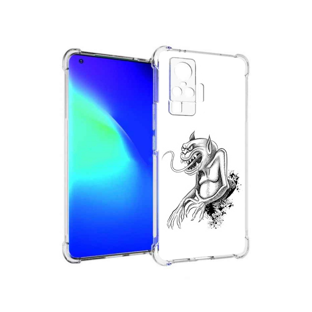 

Чехол MyPads Tocco для Vivo X50 Pro чорт (PT151209.405.692), Прозрачный, Tocco