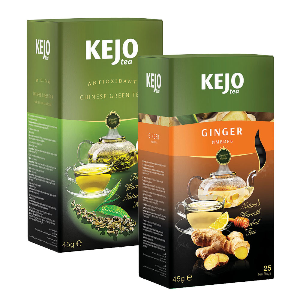 

Набор чая KEJOfoods Зеленый китайский 25 пакетиков, Имбирь 25 пакетиков