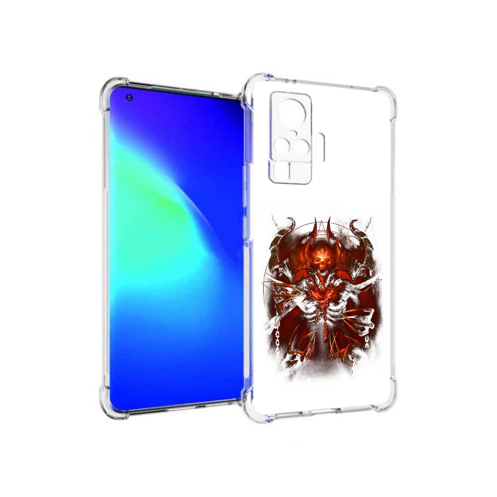 

Чехол MyPads Tocco для Vivo X50 Pro яркий демон (PT151209.405.708), Прозрачный, Tocco