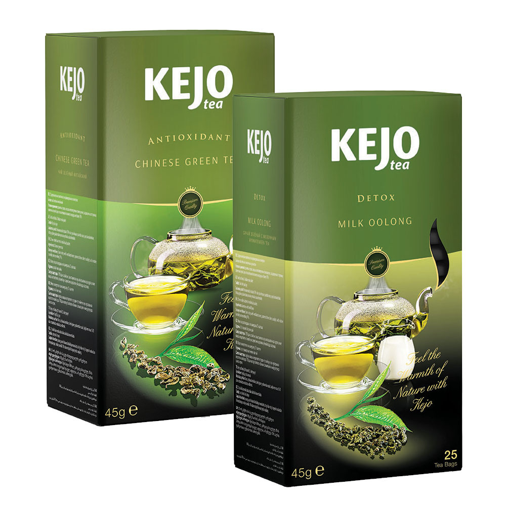 

Набор чая KEJOfoods Зеленый китайский 25 пакетиков, Молочный улун 25 пакетиков