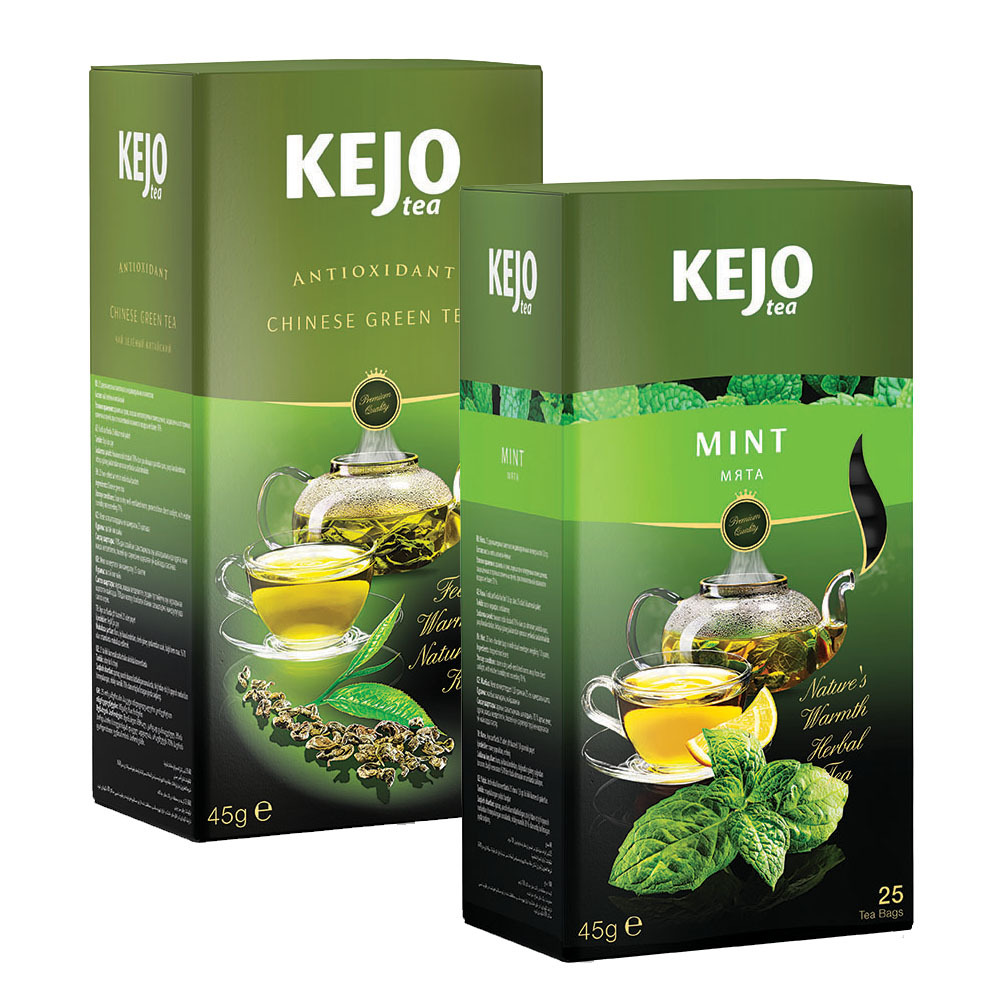 

Набор чая KEJOfoods Зеленый китайский 25 пакетиков, Мята 25 пакетиков
