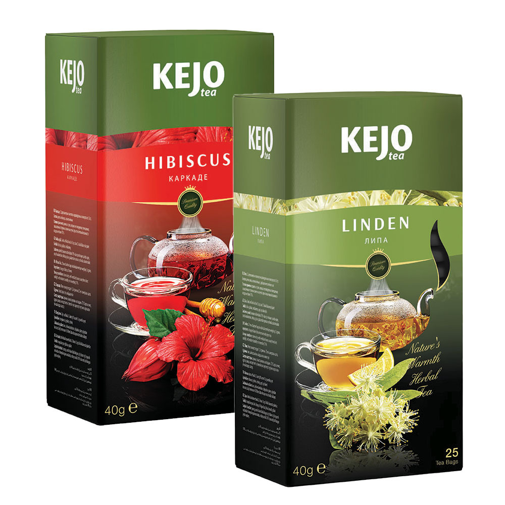 

Набор чая KEJOfoods Каркаде 25 пакетиков, Липа 25 пакетиков